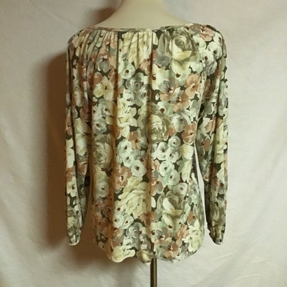 Vintage 70s autumn flowers peasant top - Picture 7 of 7